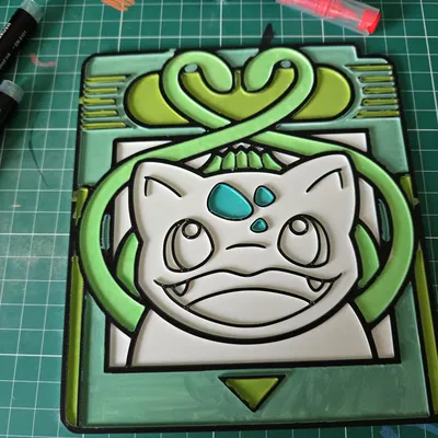 Thẻ Gamecard Bulbasaur Pokémon để Tô Màu