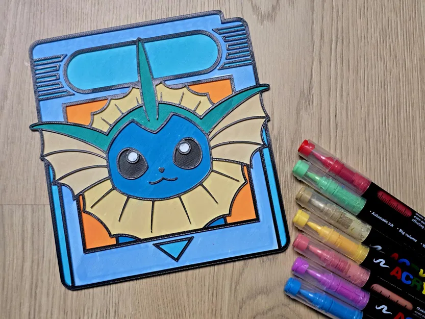 Thẻ Gamecard Vaporeon Pokemon để Tô Màu - Image 1