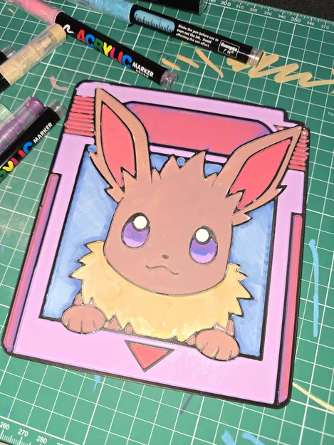 Thẻ game Eevee (Pokemon) để tô màu - Image 2