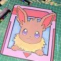 Thẻ game Eevee (Pokemon) để tô màu - Thumbnail 2