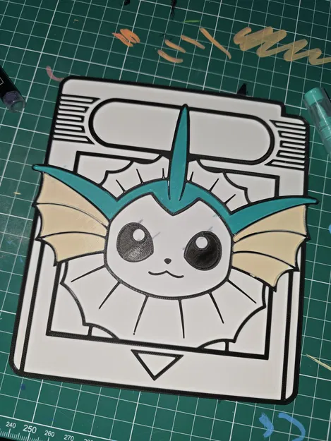 Thẻ Gamecard Vaporeon Pokemon để Tô Màu - Image 2