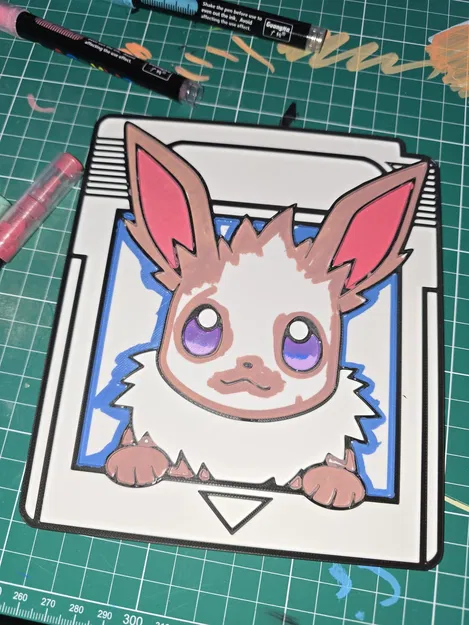 Thẻ game Eevee (Pokemon) để tô màu - Image 3