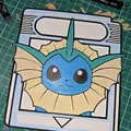 Thẻ Gamecard Vaporeon Pokemon để Tô Màu - Thumbnail 3
