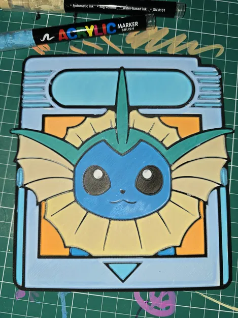 Thẻ Gamecard Vaporeon Pokemon để Tô Màu - Image 4