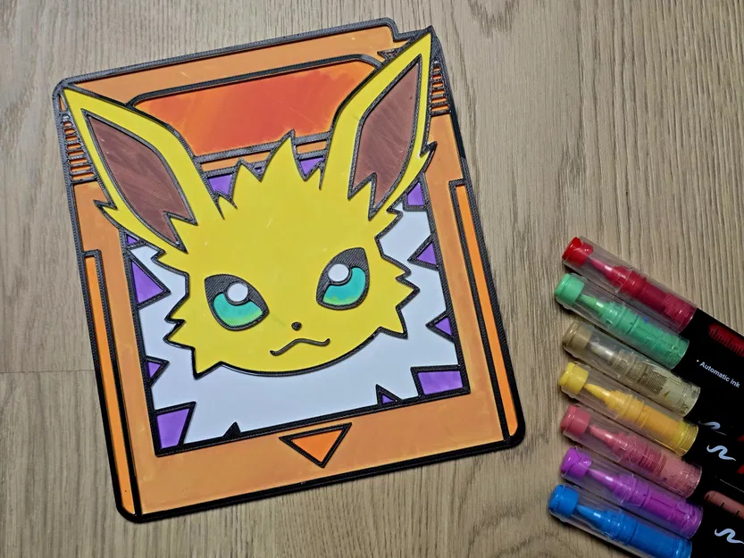 Thẻ bài game Pokemon Jolteon – Đồ thủ công tô màu - Image 1