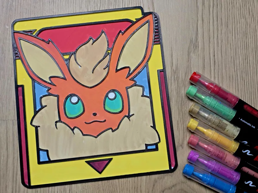 Gamecard Pokémon Flareon để Tô Màu - Image 1