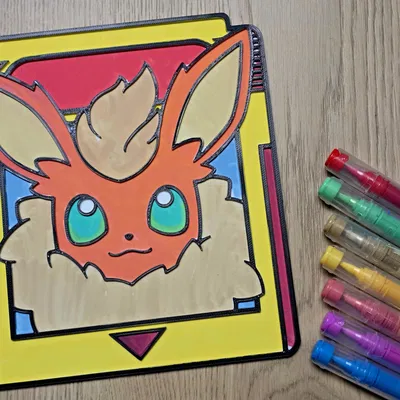 Gamecard Pokémon Flareon để Tô Màu