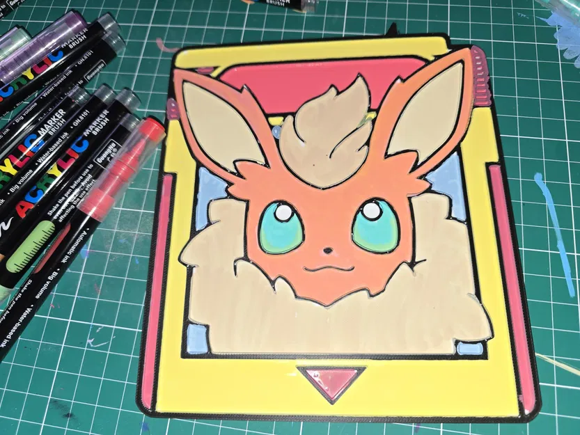 Gamecard Pokémon Flareon để Tô Màu - Image 3