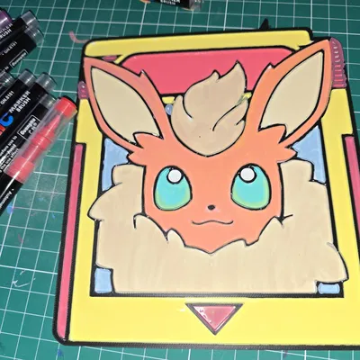 Gamecard Pokémon Flareon để Tô Màu