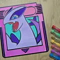 Thẻ game Lugia Pokémon để tô màu (Lugia Gamecard Pokemon Coloring) - Thumbnail 1