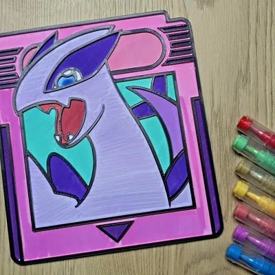 Thẻ game Lugia Pokémon để tô màu (Lugia Gamecard Pokemon Coloring)