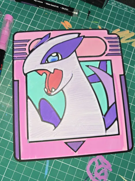 Thẻ game Lugia Pokémon để tô màu (Lugia Gamecard Pokemon Coloring) - Image 2