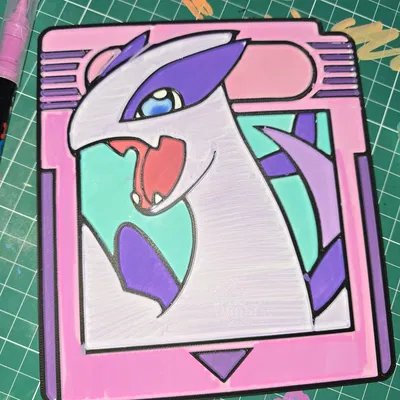 Thẻ game Lugia Pokémon để tô màu (Lugia Gamecard Pokemon Coloring)