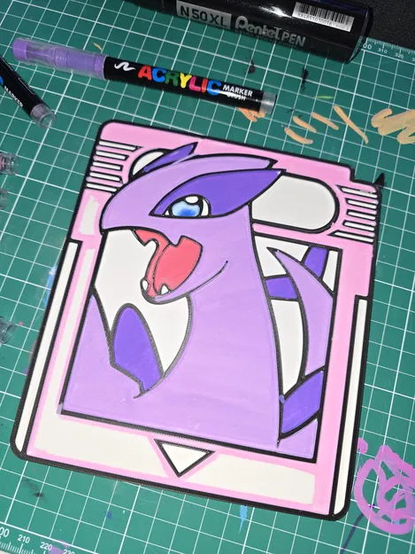 Thẻ game Lugia Pokémon để tô màu (Lugia Gamecard Pokemon Coloring) - Image 3
