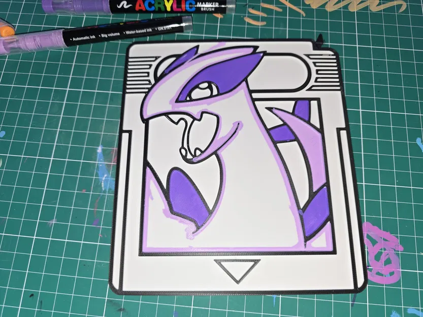 Thẻ game Lugia Pokémon để tô màu (Lugia Gamecard Pokemon Coloring) - Image 4