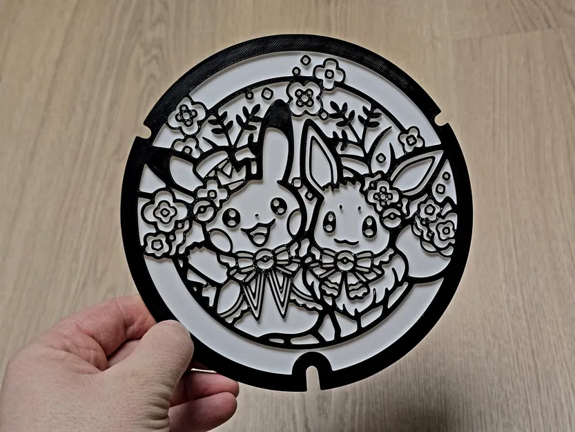 Pikachu Eevee Pokelid Coloring Craft – Mẫu tô màu thủ công - Image 2