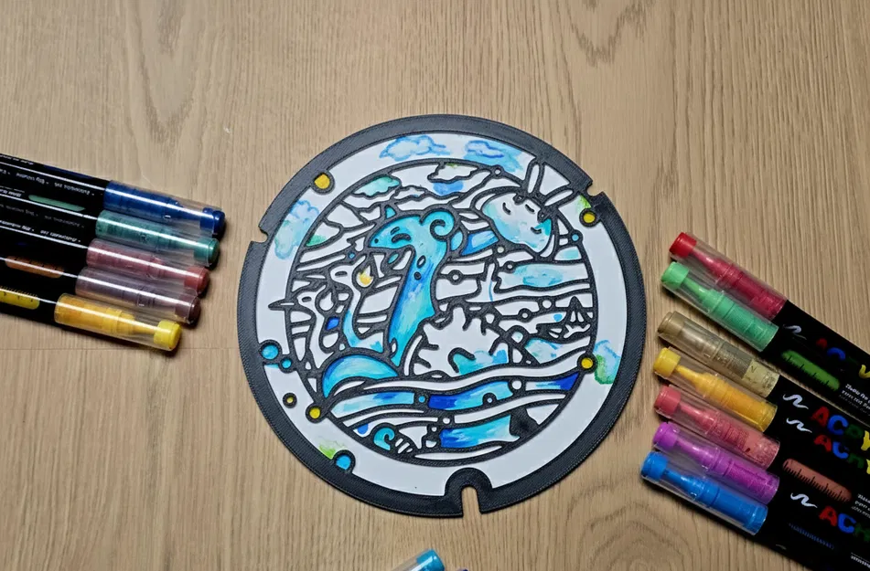 Lapras Pokelid Coloring Craft – Đồ thủ công tô màu - Image 1