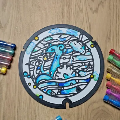 Lapras Pokelid Coloring Craft – Đồ thủ công tô màu