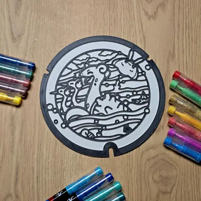 Lapras Pokelid Coloring Craft – Đồ thủ công tô màu