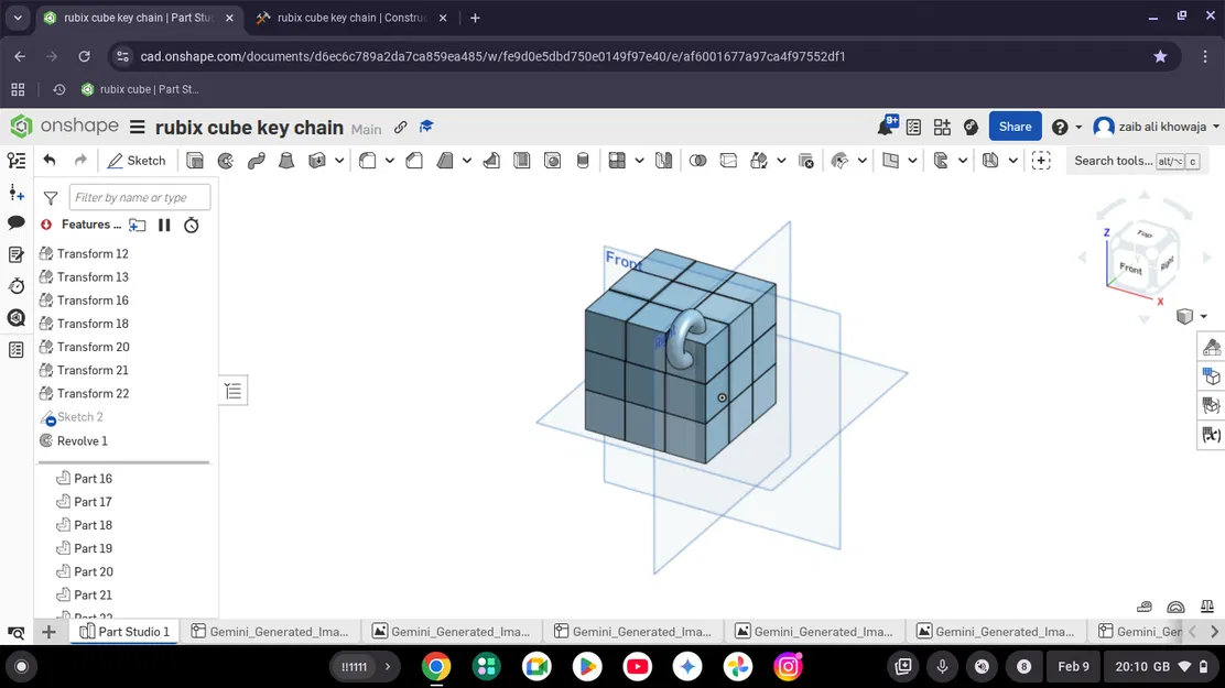 Rubik Cube – Móc khóa (không sử dụng được) - Image 1