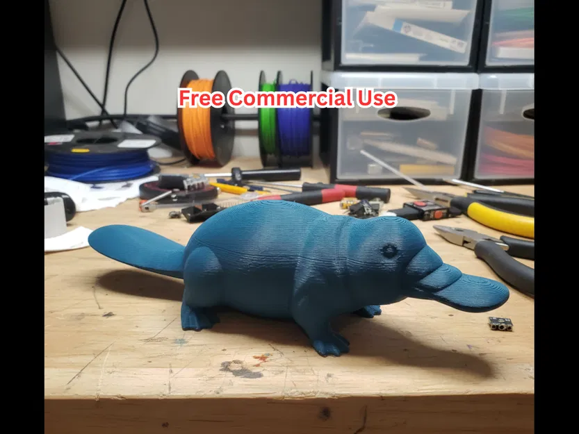 Tượng Thú Mỏ Vịt Bán Thực (Semi-Realistic Platypus Statue) - Image 1