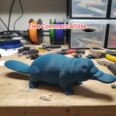 Tượng Thú Mỏ Vịt Bán Thực (Semi-Realistic Platypus Statue)