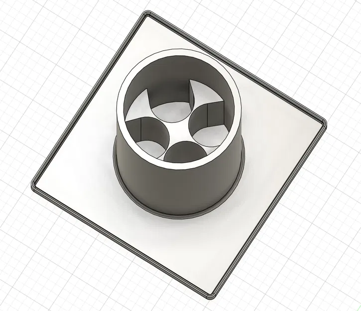 Gridfinity 3x3 Ø72mm: Giá đỡ băng keo kèm insert glue stick - Image 3