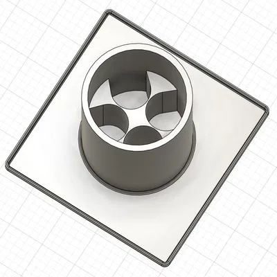 Gridfinity 3x3 Ø72mm: Giá đỡ băng keo kèm insert glue stick