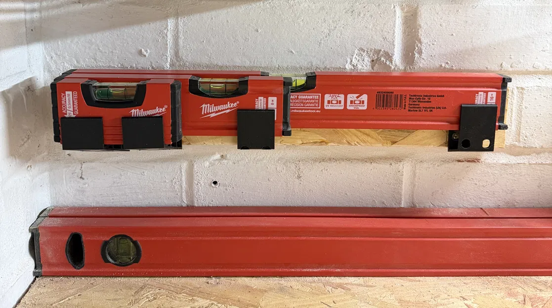 Ngàm treo tường cho thước thủy (Spirit Level Wall Mounts) - Image 1