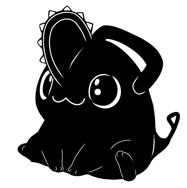 Silhouette Chó Quỷ Lưỡi Cưa — File DXF Cắt Laser - Image 1