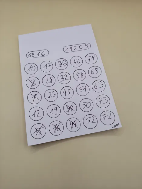 Schablone BINGO A6 cho vé online – lưới 5×5 có ô số - Image 5