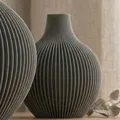 Bình hoa Zen gân sọc (Ribbed Zen Vase) - Decor Japandi tối giản - Thumbnail 3