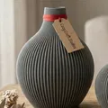 Bình hoa Zen gân sọc (Ribbed Zen Vase) - Decor Japandi tối giản - Thumbnail 4