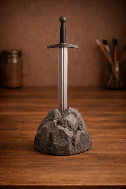 Mô hình trưng bày fantasy: Thanh kiếm trong đá (Sword in the Stone) - Image 1