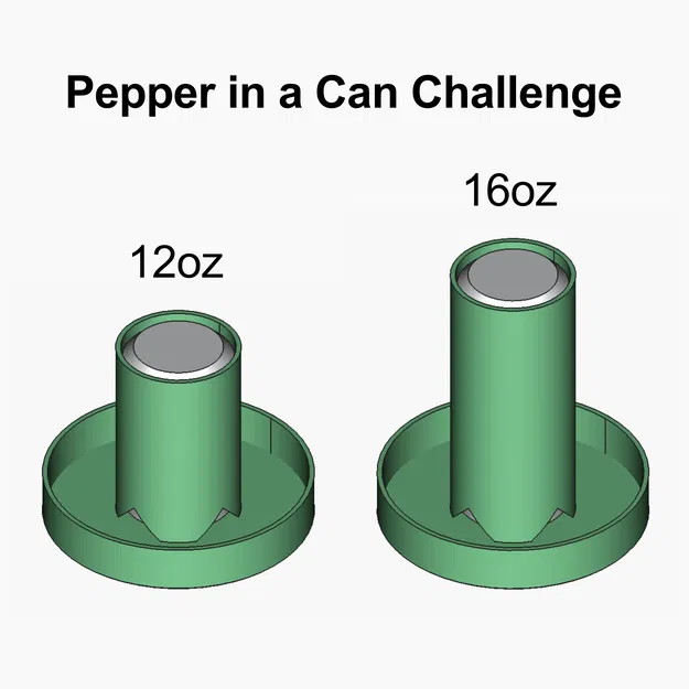 Chậu trồng cây lon 12oz & 16oz – Pepper in a Can Challenge - Image 1