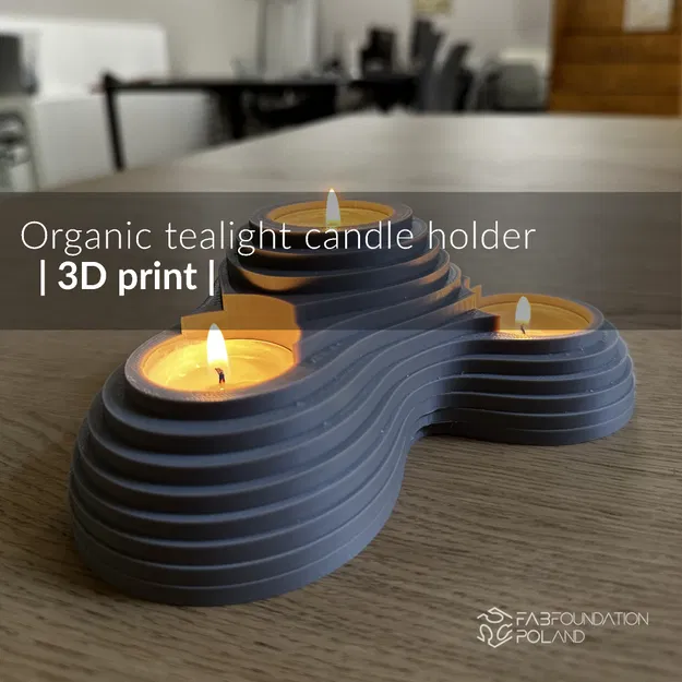 Đế nến tealight dáng organic - Image 1