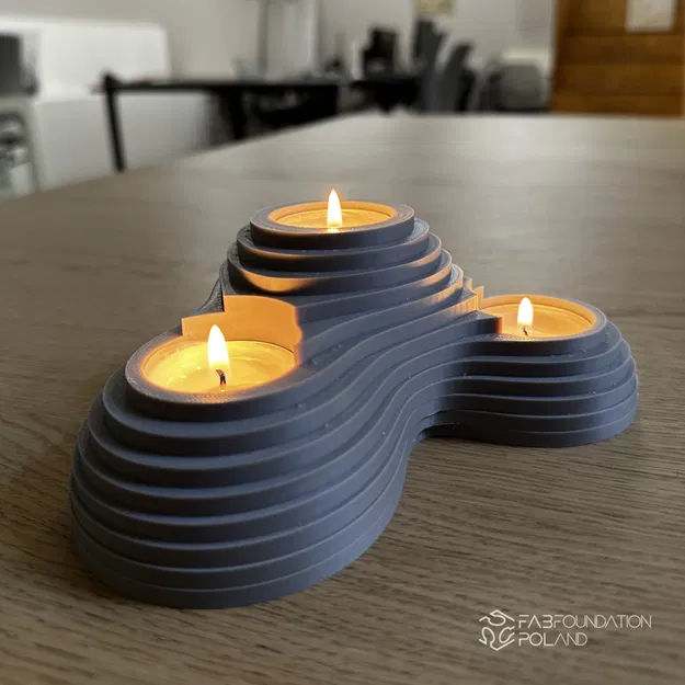 Đế nến tealight dáng organic - Image 2
