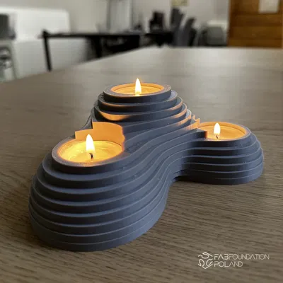 Đế nến tealight dáng organic