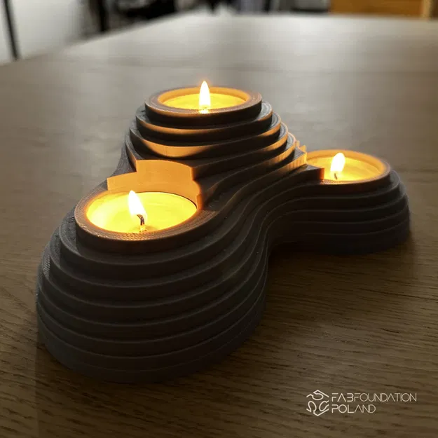 Đế nến tealight dáng organic - Image 5