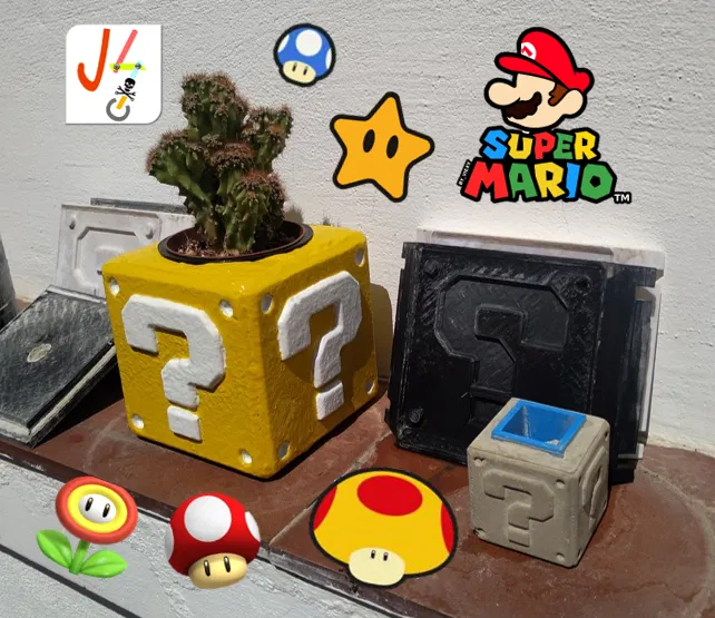 3 khuôn làm chậu cây bằng in 3D (chủ đề Super Mario Bros) - Image 1
