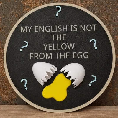 Biển hiệu Denglisch “The Yellow from the Egg”