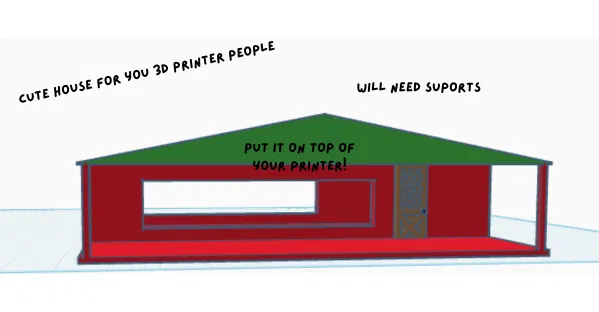 Nhà đặt trên máy in 3D (3d printer house) - Image 1