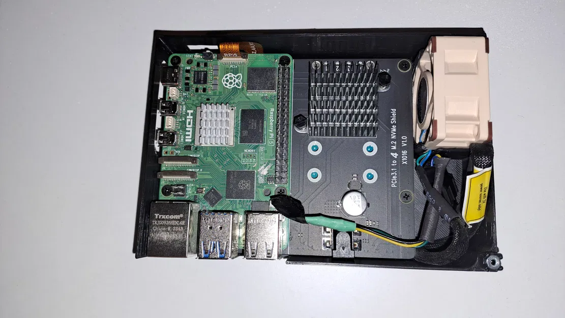 Vỏ RPI5 Suptronics X1016 CASE (PCIe cho 4 NVME, quạt Noctua 40mm) - Image 8