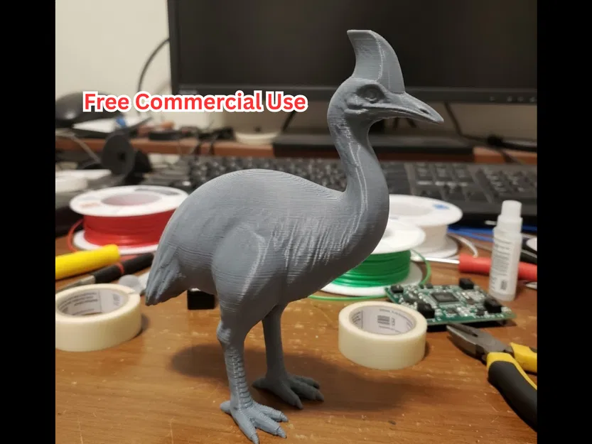 Tượng Chim Cassowary Bán Thực (Semi-Realistic Cassowary Statue) - Image 1