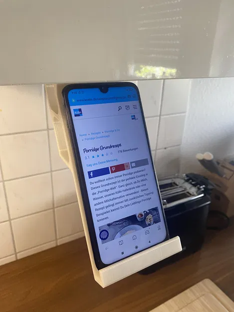 Küchenhelfer Smartphone – Giá đỡ điện thoại cho tủ bếp treo - Image 2