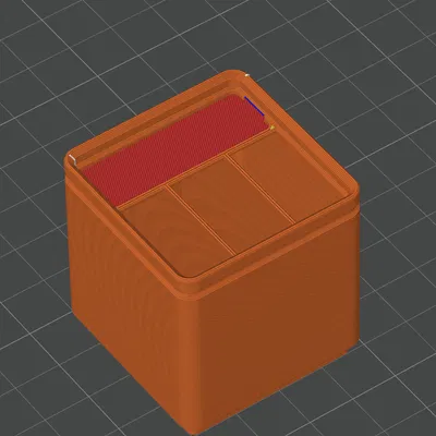 Hộp Gridfinity 1x1 vách ngăn 3 ngăn kèm khe nhãn in được