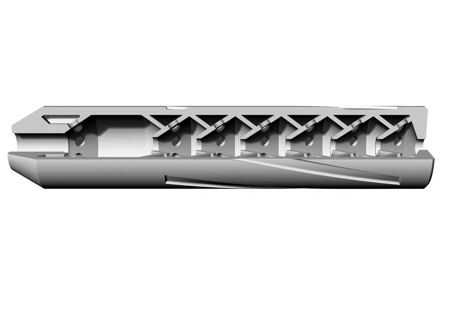 Mẫu Silencer .22 (Suppressor) – Bản In Nguyên Khối & Cross Section - Image 1
