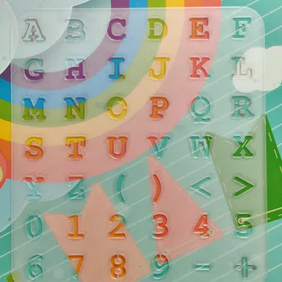 Bộ khuôn tô chữ (Letters Stencil) dùng font Monospace