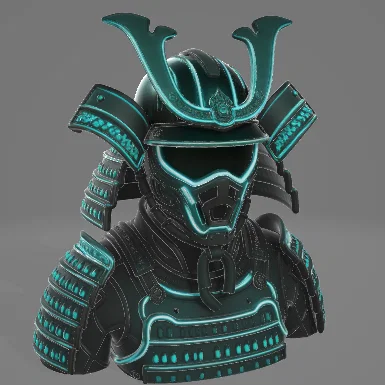 Mũ giáp Samurai Cyberpunk