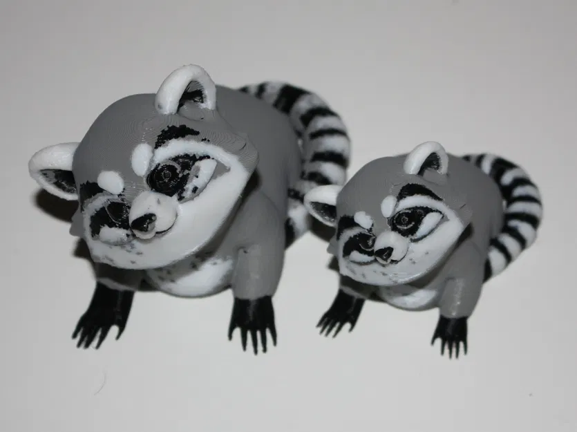 Raccoon / Waschbär (Tối ưu in 4 màu) - Image 1